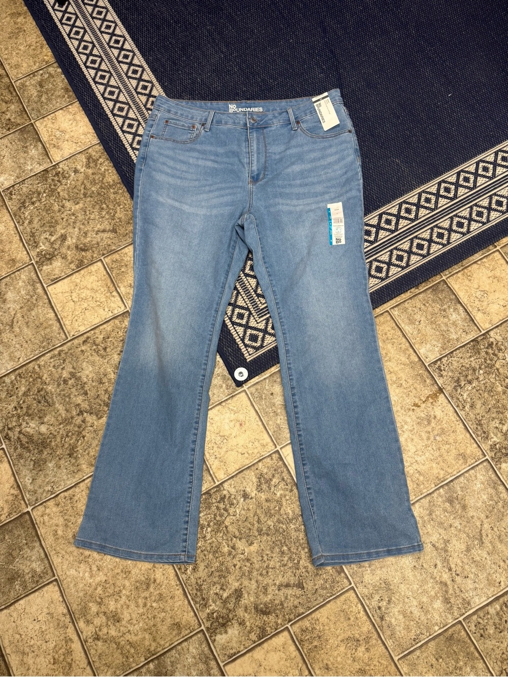 NWT No Boundaries Blue Jeans Size 20 Waist 38" Inseam 32" Item #PHK7754